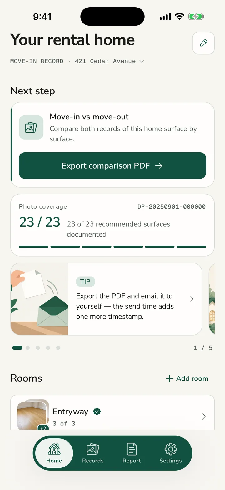 DepositKeeper — Protect your deposit from day one.