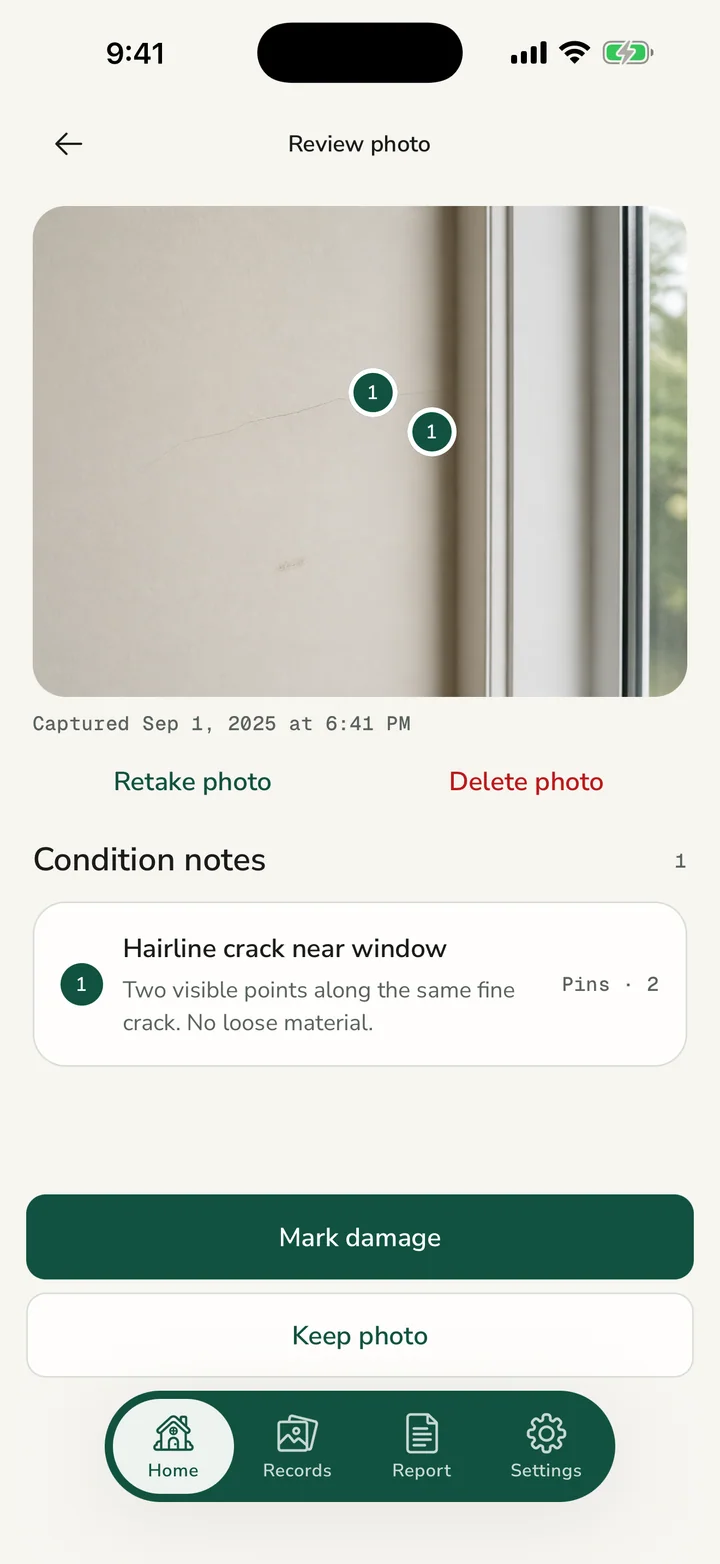 Damage pins on the exact photo