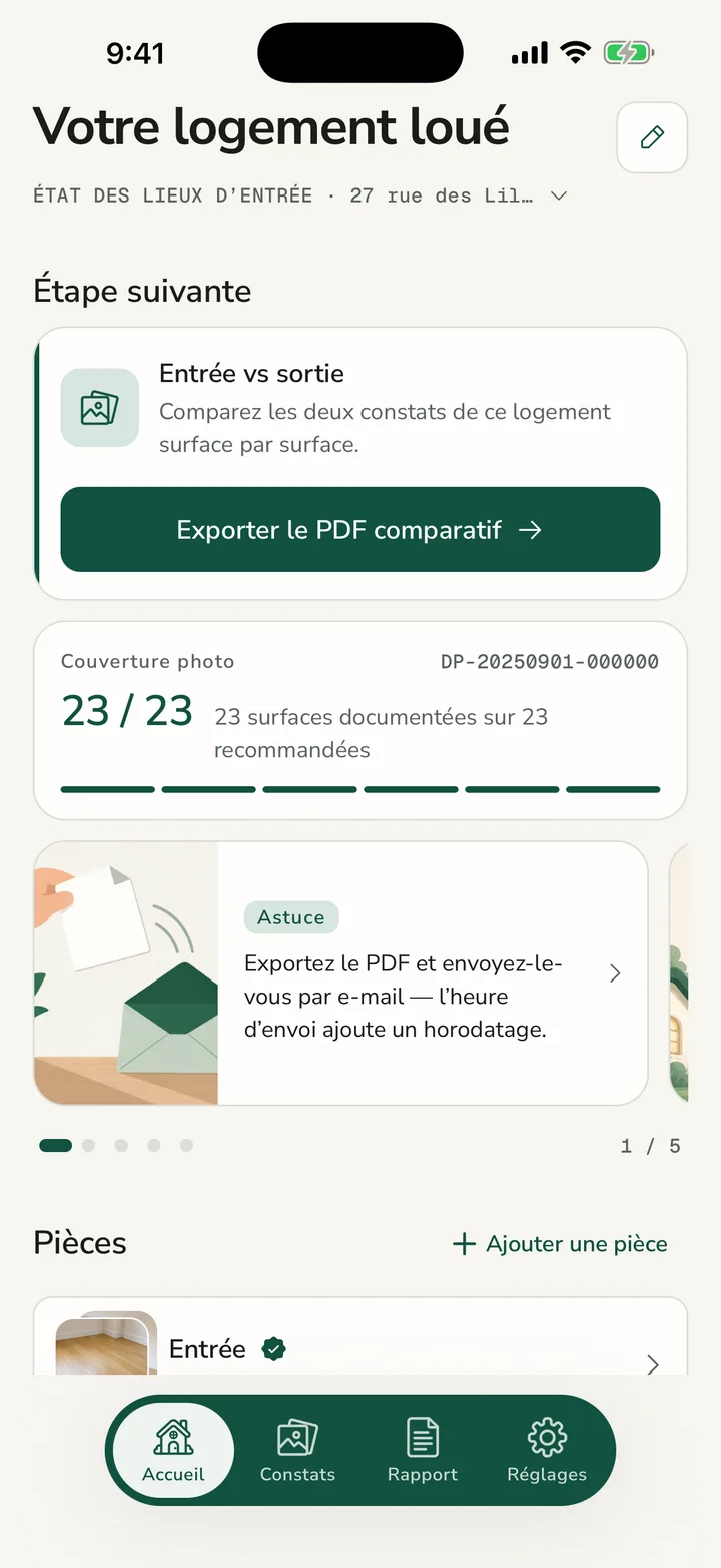 DepositKeeper — Protégez votre dépôt de garantie dès le premier jour.