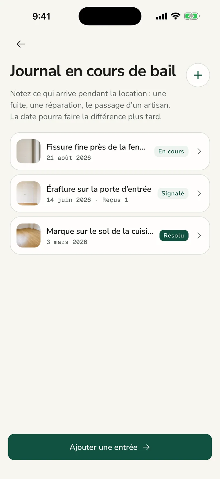 Gardez l’historique des problèmes